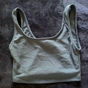 Blue crop top